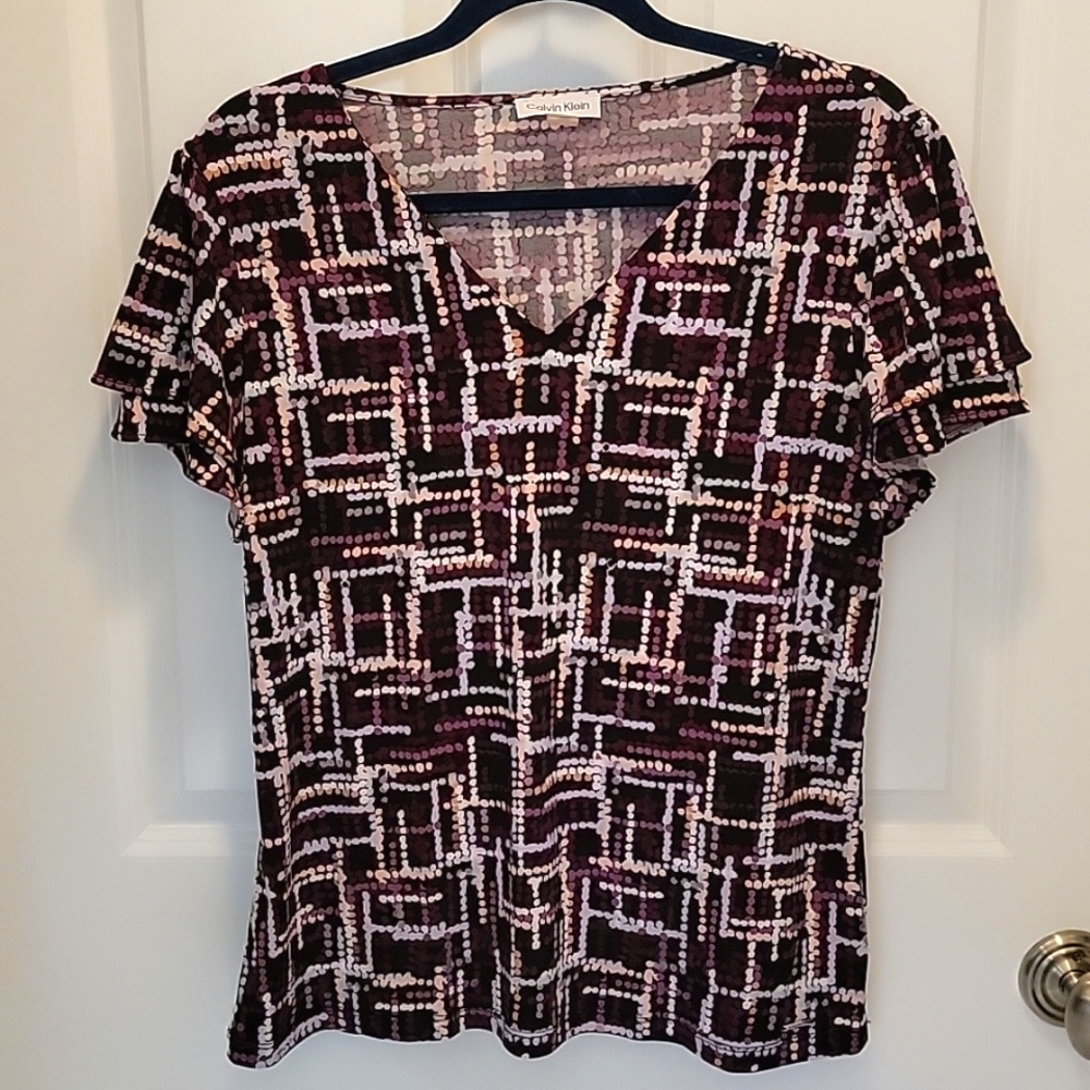 Calvin Klein Short Sleeve Top NWOT! - Size L